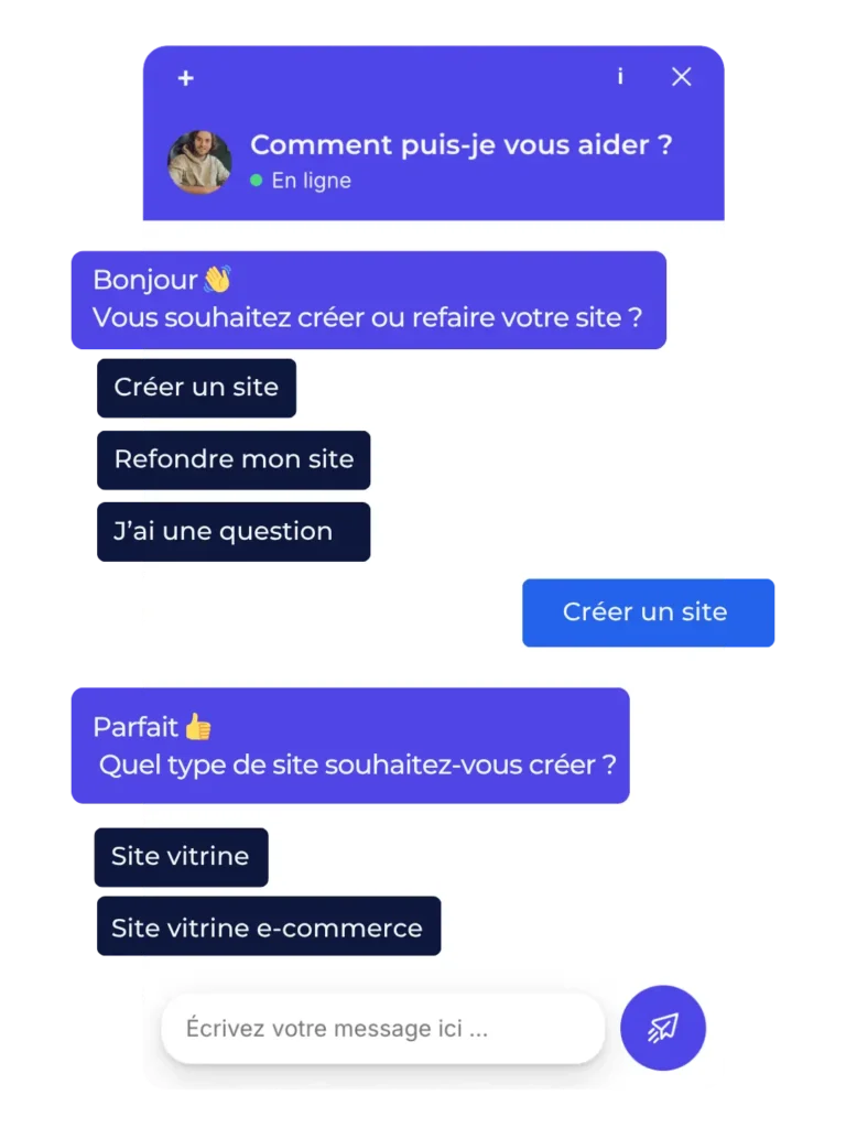 Aperçu conceptuel du widget Kapty pour convertir sur une page client